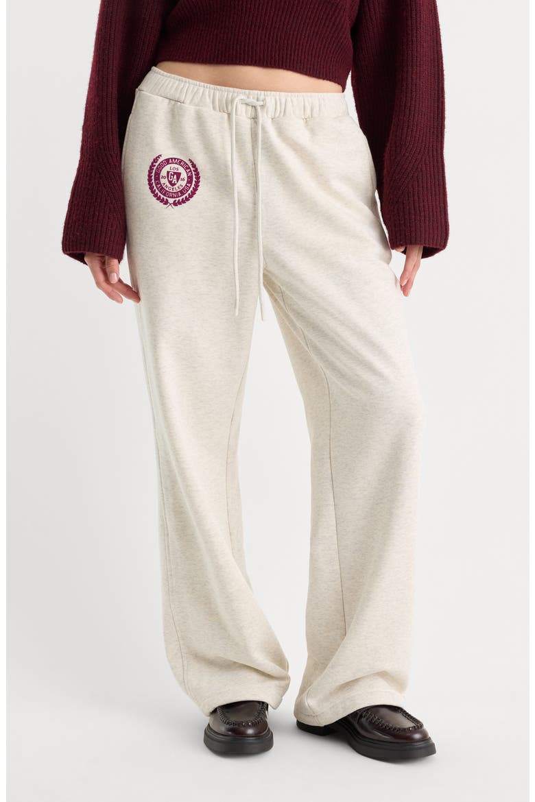 The Brushed Fleece Wide Leg Sweatpants, Main, color, OATMEAL001