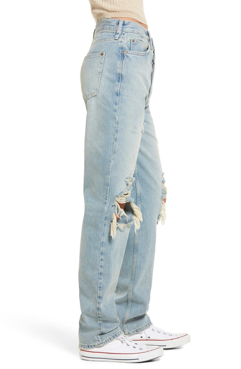 Free People The Lasso Ripped High Waist Jeans, Alternate, color, 