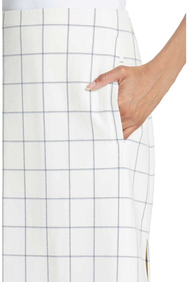 Windowpane Plaid A-Line Skirt, Alternate, color, IVORY MULTI