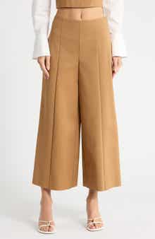 Kallin High Waist Cropped Wide Leg Pants