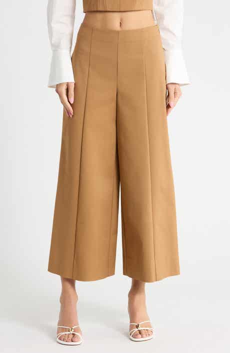 Kallin High Waist Cropped Wide Leg Pants