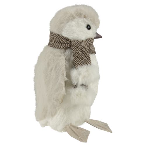 Northlight Sisal Penguin With Scarf Christmas Figure In White