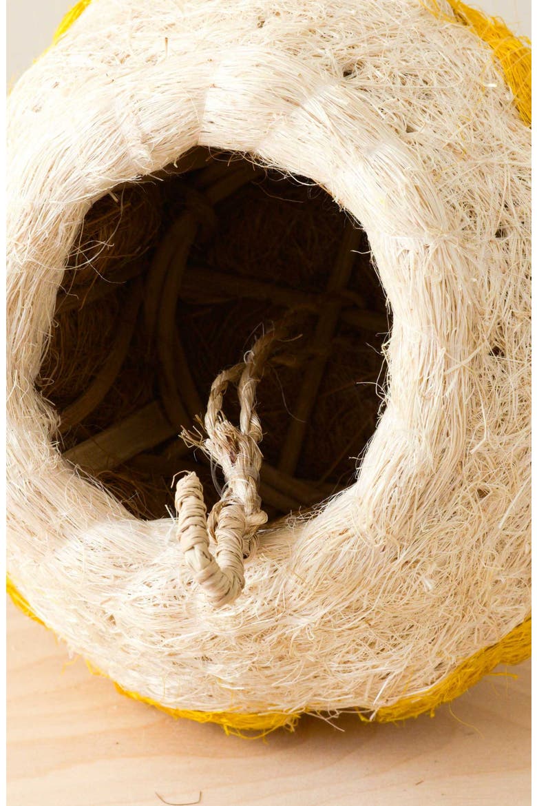 Coco Coir Hanging Planter for Air Plants, Alternate, color, Yellow