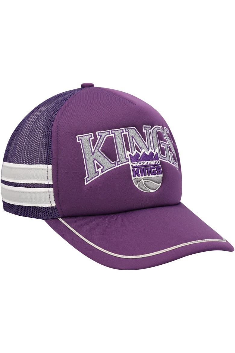 Men's '47 Purple Sacramento Kings Sidebrand Stripes Trucker Adjustable Hat, Alternate, color, Purple