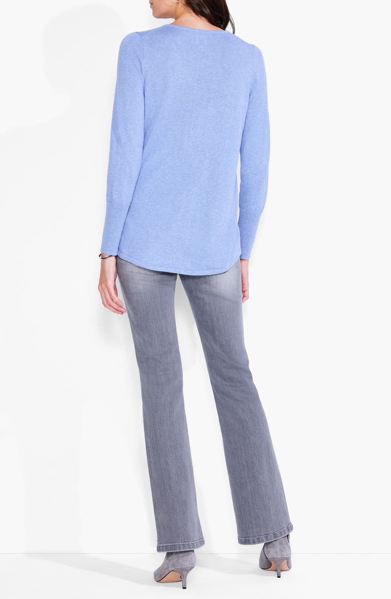 NIC+ZOE Vital V-Neck Sweater, Alternate, color, Iris