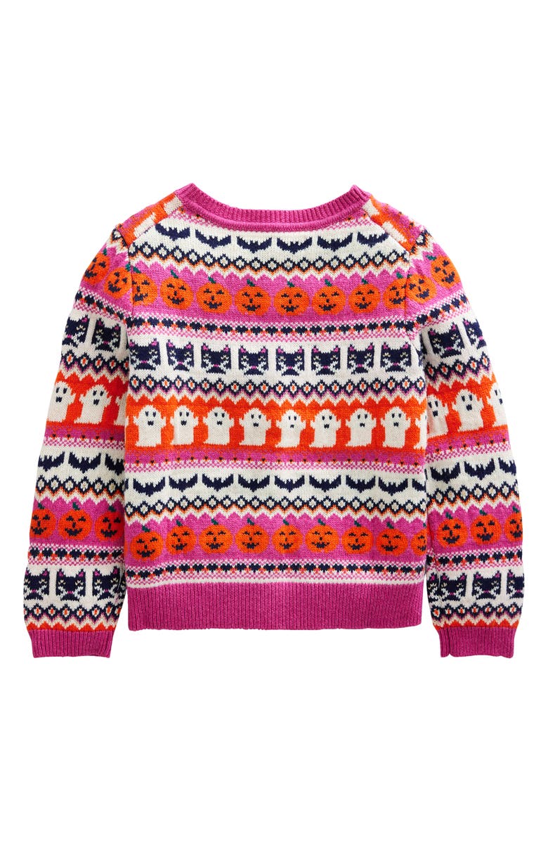 Mini Boden Kids' Halloween Fair Isle Cardigan, Alternate, color, 