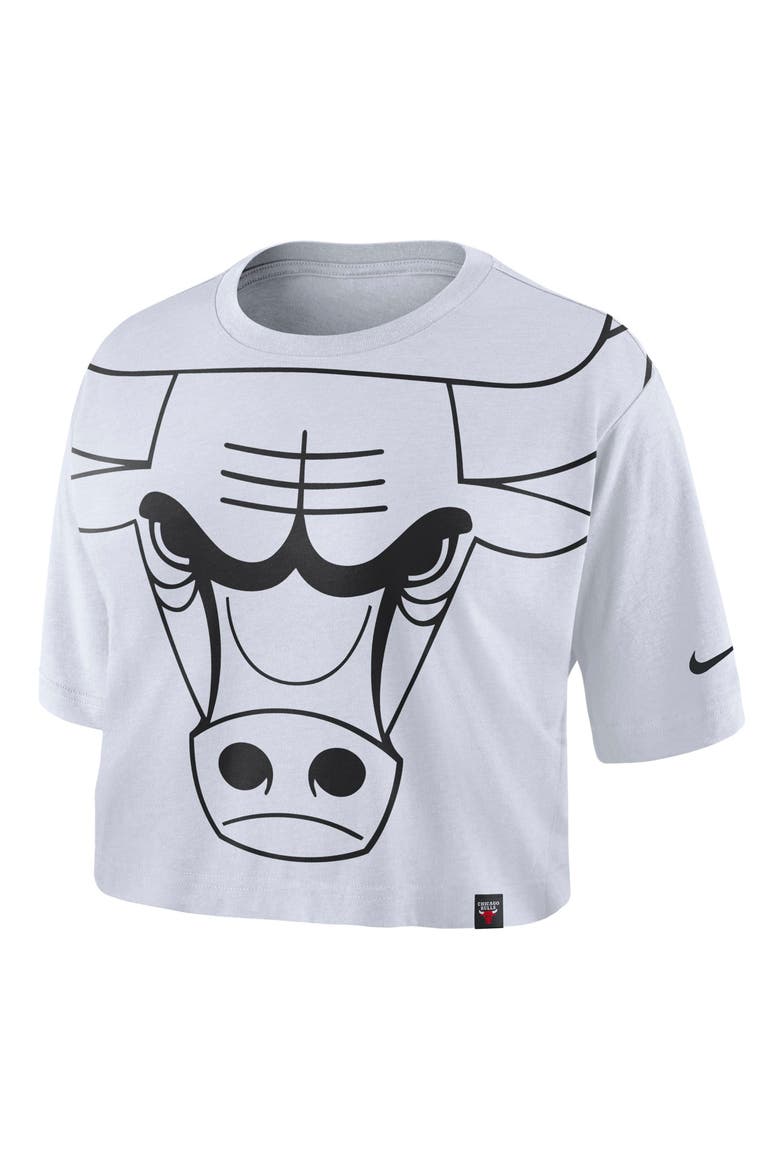 Chicago Bulls Women's NBA Crop Top, Main, color, WHITE