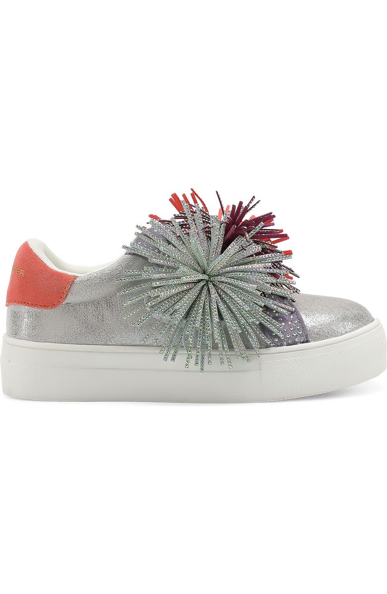 Kurt Geiger London Kids' Laney Fringe Slip-On Sneaker, Alternate, color, Multi