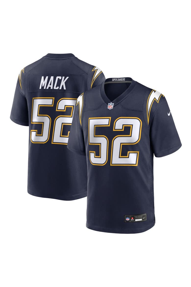 Men's Nike Khalil Mack Navy Los Angeles Chargers Alternate Super Chargers Game Player Jersey, Main, color, Navy