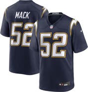 Nike Men's Nike Khalil Mack Navy Los Angeles Chargers Alternate Super Chargers Game Player Jersey