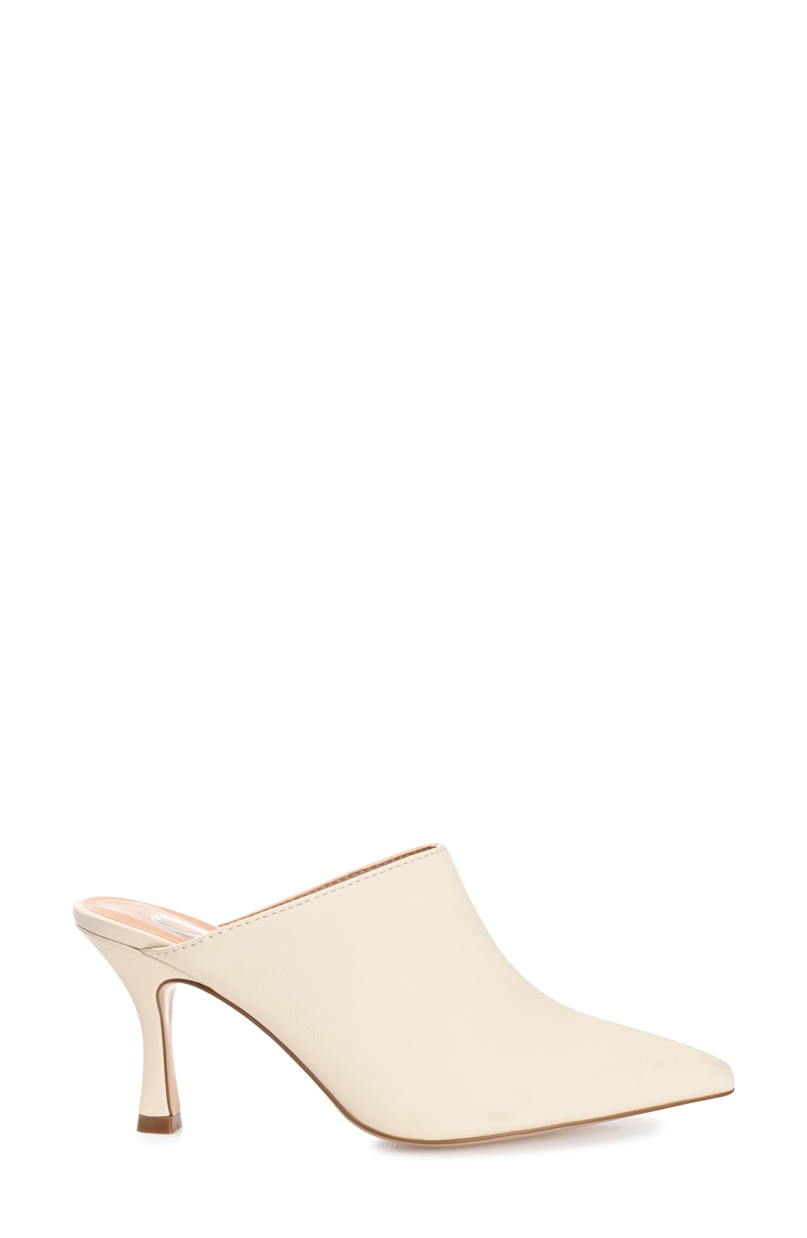 Journee Collection Shiyza Faux Leather Mule Pump, Alternate, color, Nude