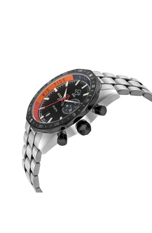 Gv2 Regatta Stainless Steel Swiss Quartz Bracelet Watch, 42mm In Two Toned Ss/black