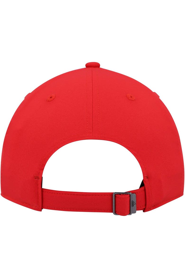 Men's adidas Red Washington Capitals Team Circle Slouch Adjustable Hat, Alternate, color, Red