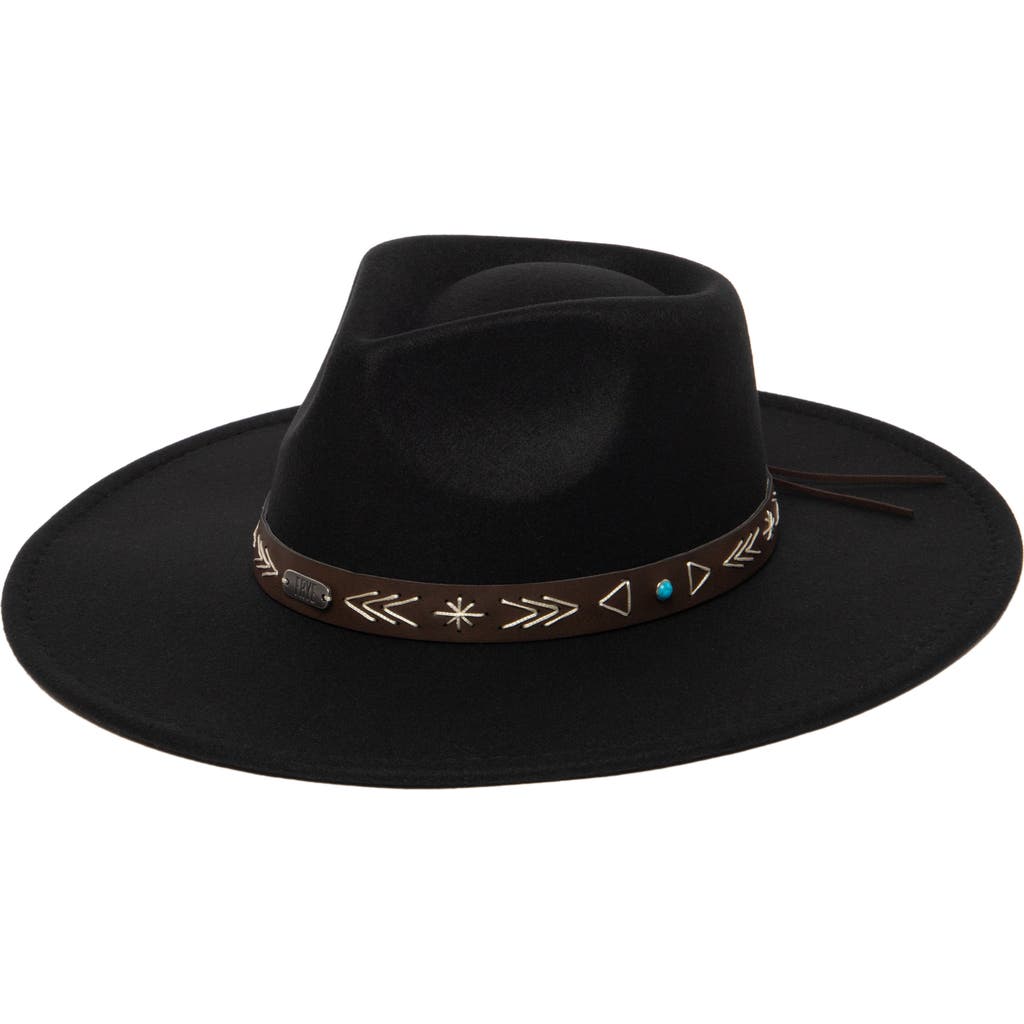 San Diego Hat Faux Felt Fedora Hat In Black