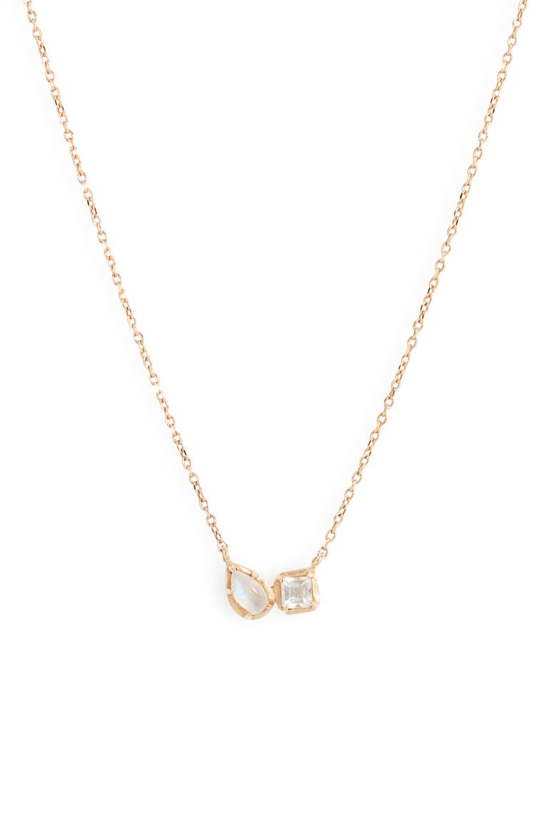 Mélia Toi Et Moi Necklace, Main, color, WHITE