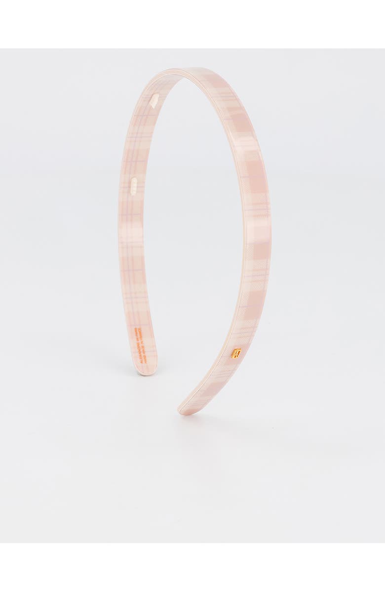Alexandre de Paris Plaid Acetate Headband, Main, color, Pink