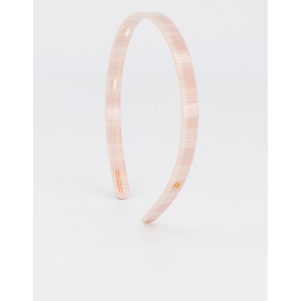 Alexandre De Paris Plaid Acetate Headband In Pink