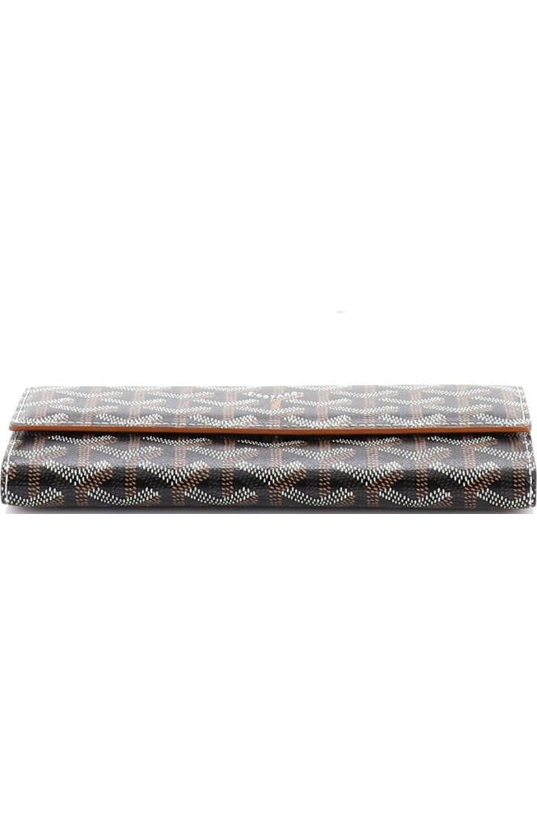 Pre-Owned Goyard Varenne Wallet Coated Canvas Long, Alternate, color, Black