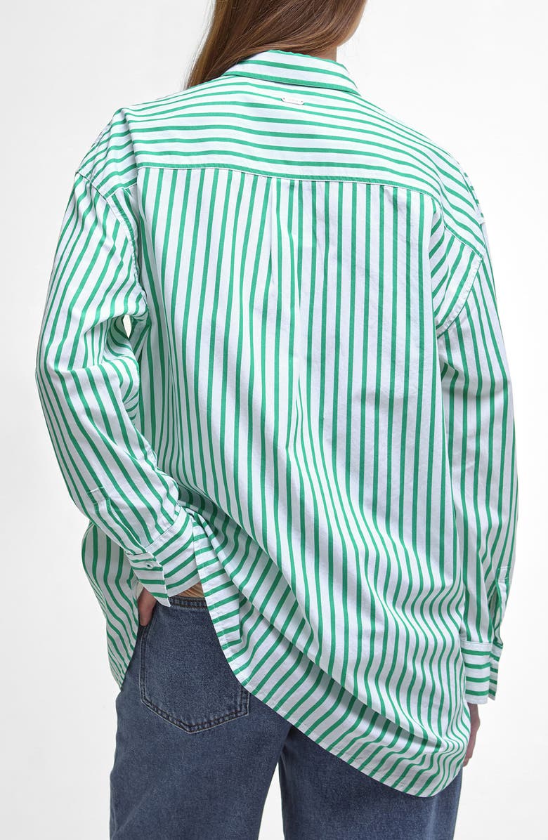 Barbour Nicola Stripe Cotton Button-Up Tunic, Alternate, color,