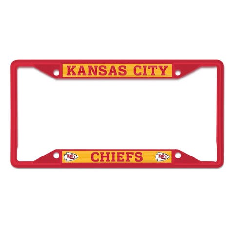 Kansas City Chiefs Chrome Color License Plate Frame