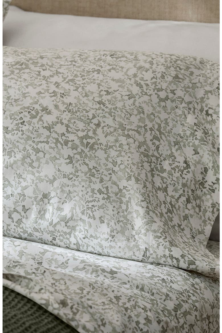 Signature Garden Print Hemmed Organic Cotton Set of Pillowcases, Alternate, color, MEADOW