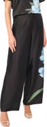 Vince Camuto Floral Wide Leg Pull-On Pants