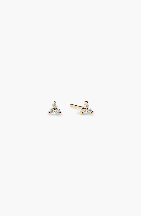 Lotus Diamond Studs