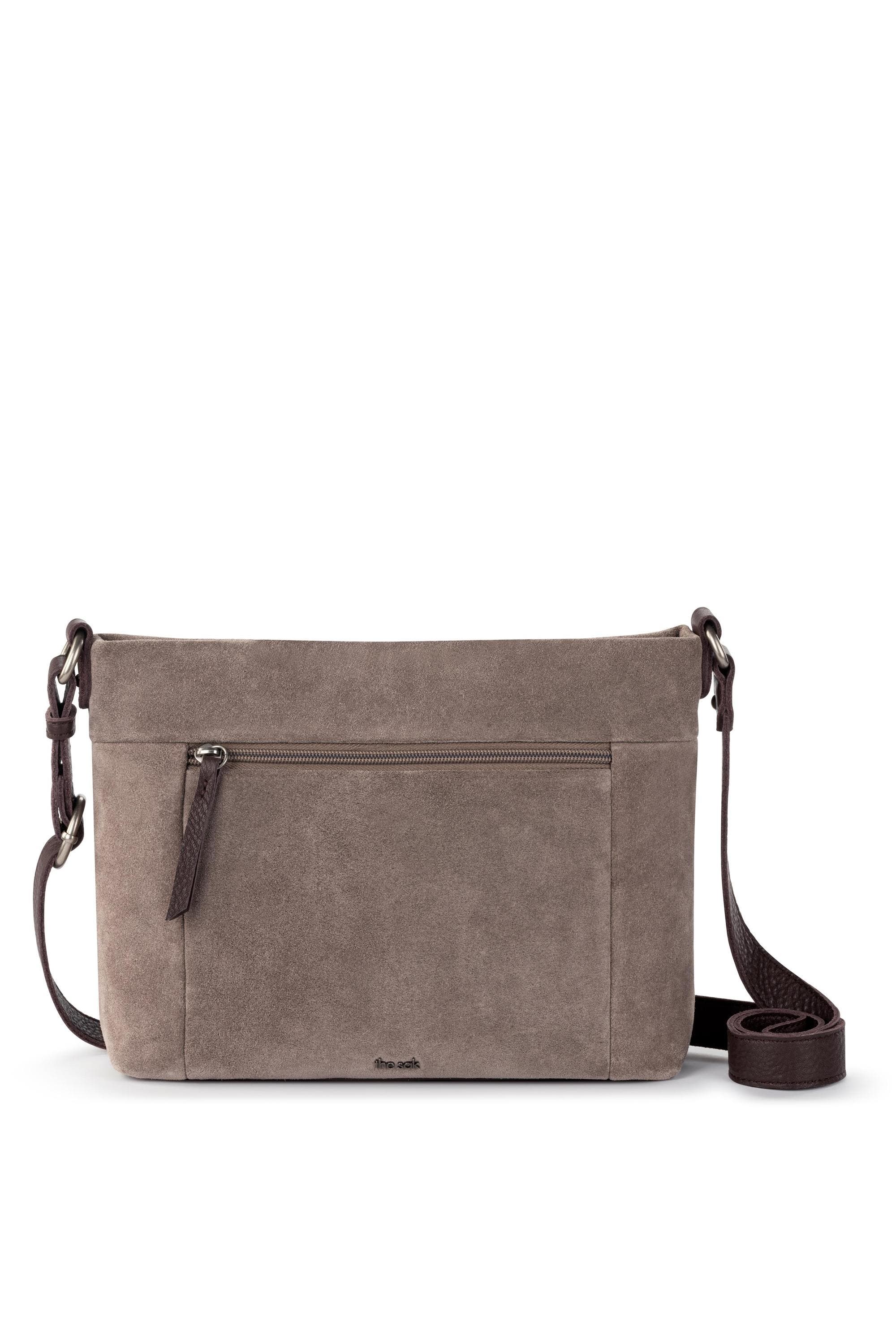 Melrose Crossbody Leather Bag, Alternate, color, Mushroom Suede