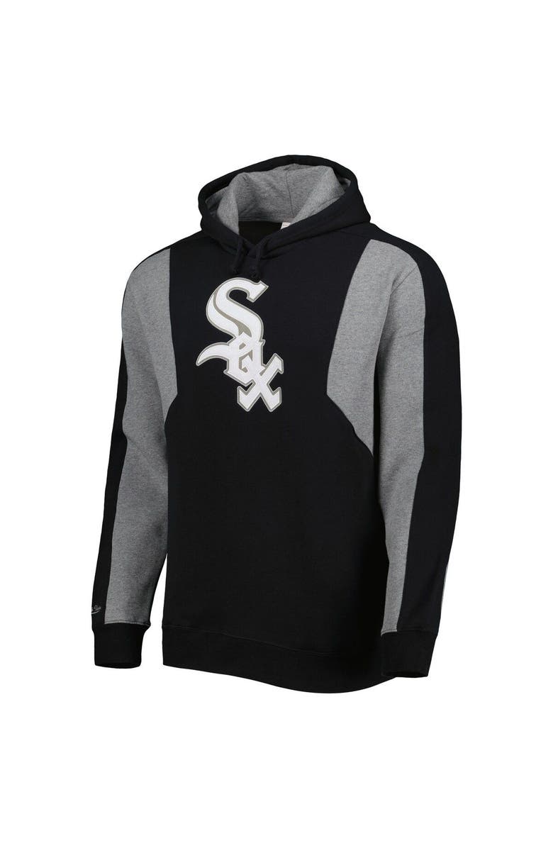 Mitchell & Ness Men's Mitchell & Ness Black/Gray Chicago White Sox Colorblocked Fleece Pullover Hoodie, Alternate, color, Black