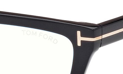 Tom Ford Women's Opticals Black 57mm Opticals In Color Block Black/crystal