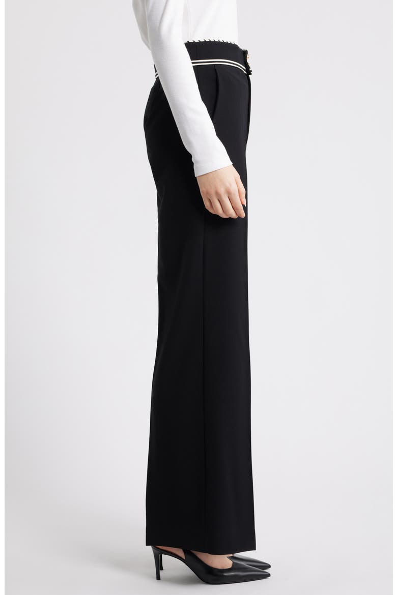 Prim Contrast Piping Pants, Alternate, color, BLACK