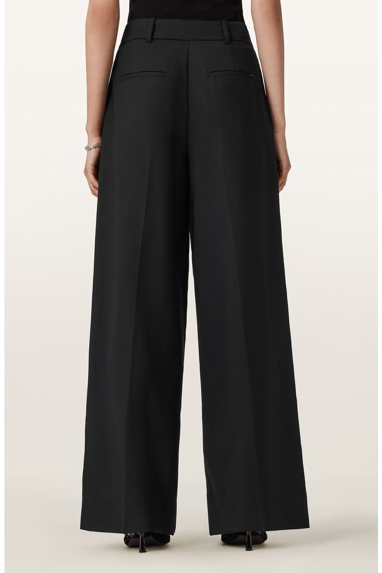 Noa Stretch Wool Blend Wide Leg Pants, Alternate, color, BLACK