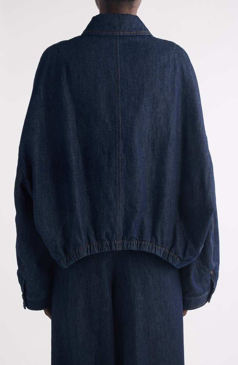 Dries Van Noten Vesto Bubble Hem Denim Jacket, Alternate, color, Indigo