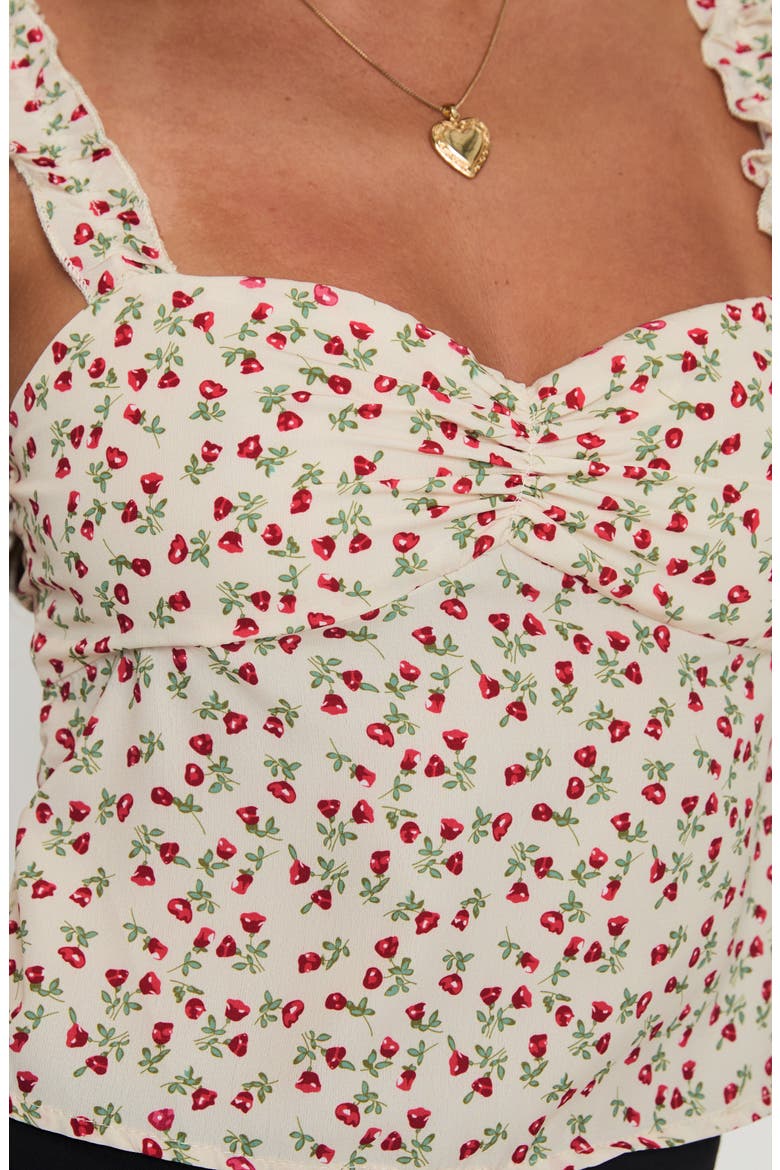 Poppyseed Floral Tie Back Tank Top, Alternate, color, YELLOW