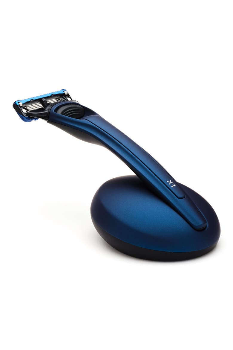 X1 Matte Red Razor and Stand Set, Main, color, MATTE BLUE