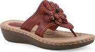 CLIFFS BY WHITE MOUNTAIN Cashlyn Floral Mini Wedge Sandal - Wide Width Available