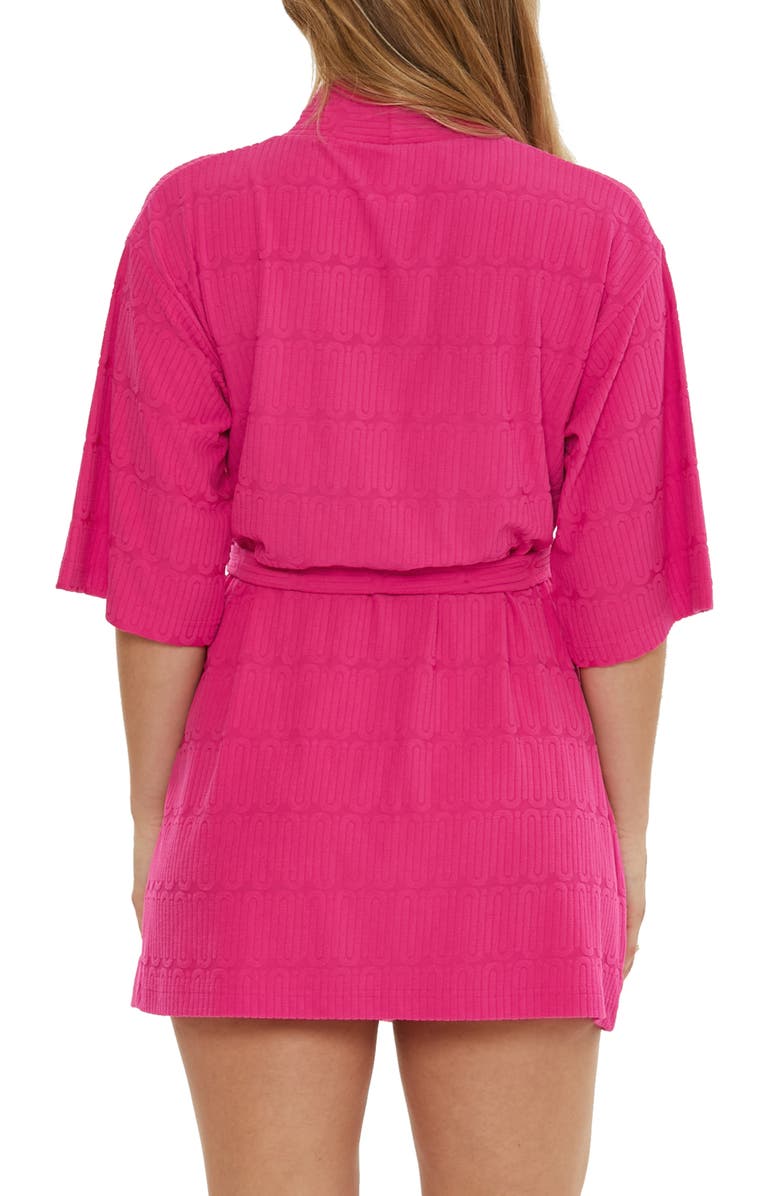 Trina Turk Skyfall Jacquard Terry Cover-Up Robe, Alternate, color, 