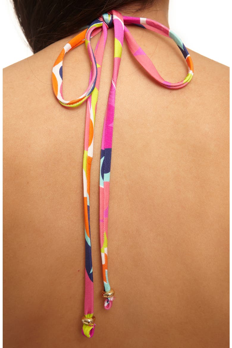 Aphrodite Triangle Bikini Top, Alternate, color, PINK MULTI