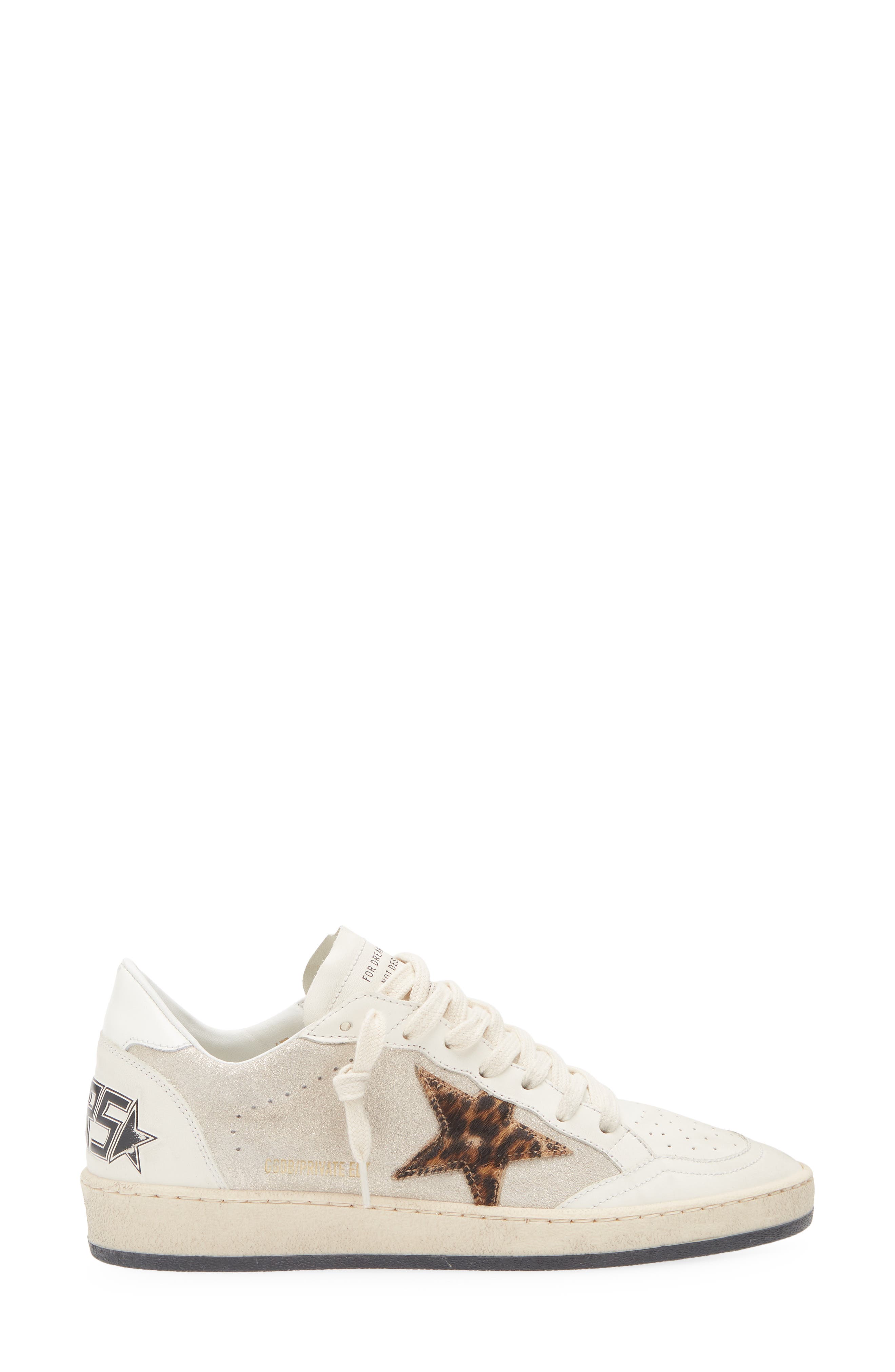 Golden Goose Ball Star Genuine Calf Hair Sneaker, Alternate, color, Platinum/ White/ Pony