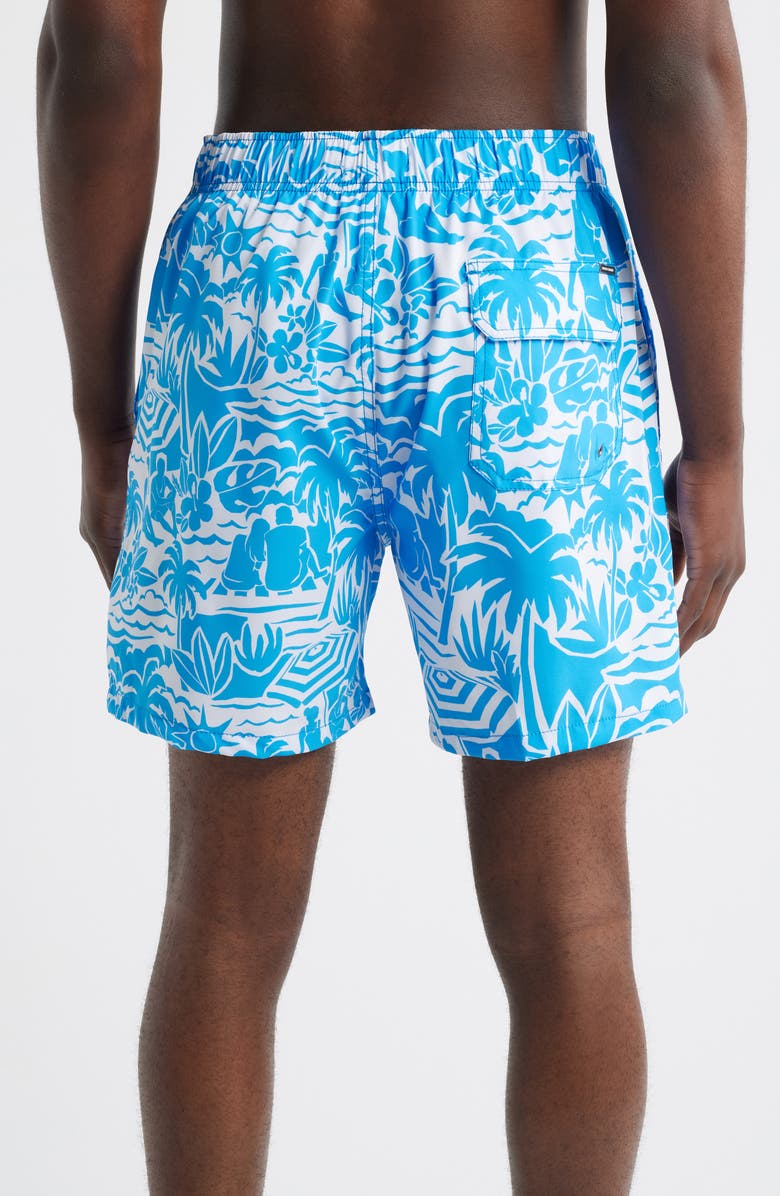 Vintage Summer Volley Swim Trunks, Alternate, color, Blue