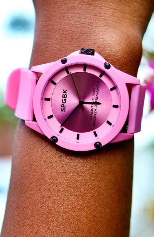 Spgbk Watches Hillendale Silicone Strap Watch, 44mm In Purple