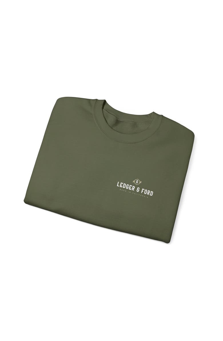 Ledger & Ford Heritage Crewneck Sweatshirt, Alternate, color, Green