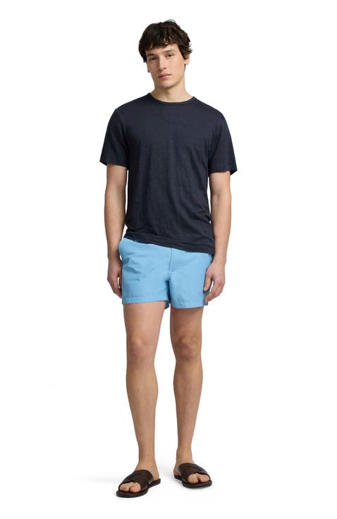 Stretch Linen Crewneck Short Sleeve Tee