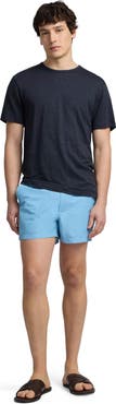 Onia Stretch Linen Crewneck Short Sleeve Tee