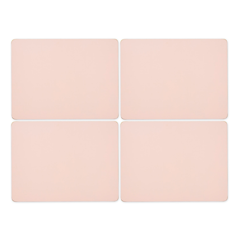 Flossy Pink Set of 4 Cork Back Placemats
