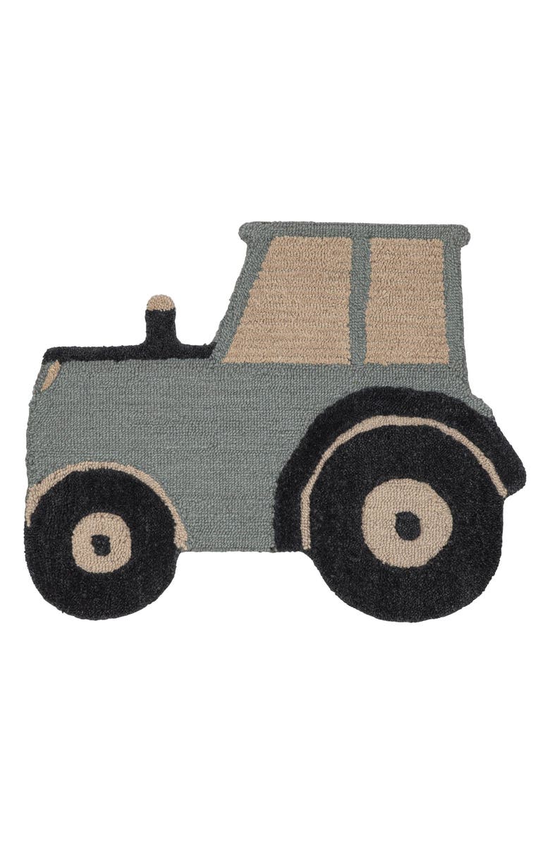 CRANE BABY Tractor Cotton Rug, Main, color, Gray