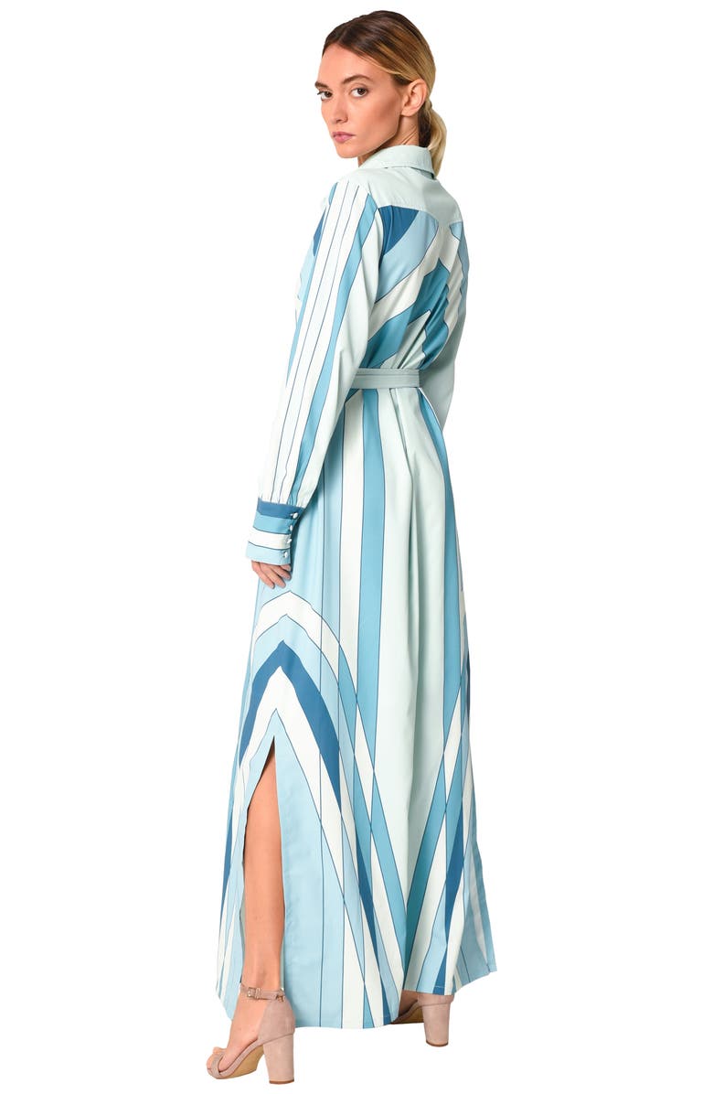 CIEBON Jynai Long Sleeve Shirtdress, Alternate, color, Green