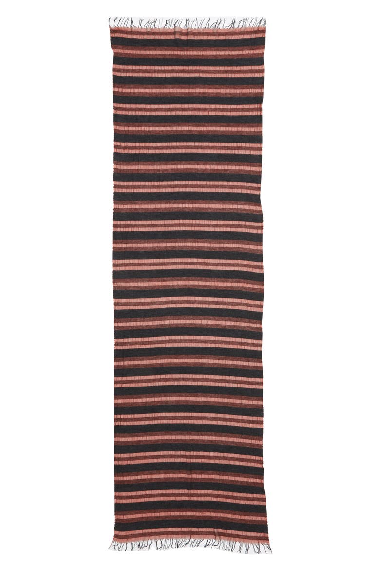 Stripe Scarf, Alternate, color, CHARCOAL