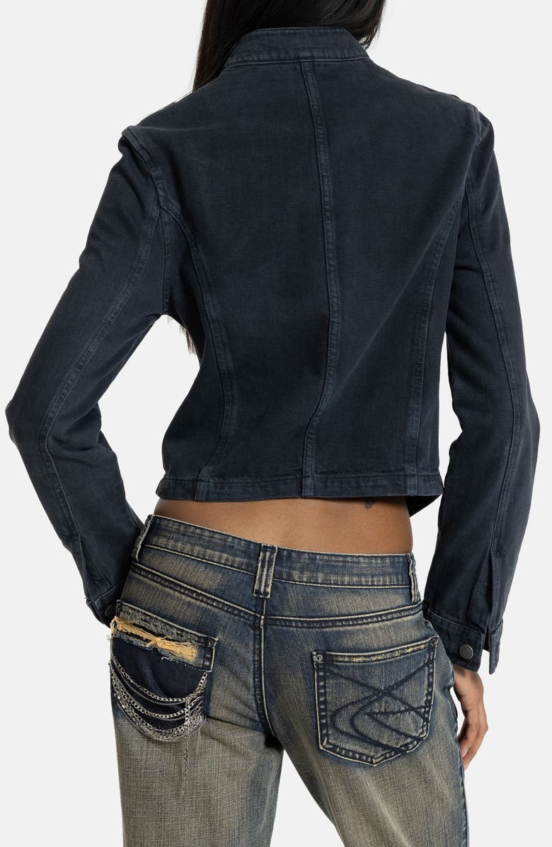 JADED LONDON Denim Drummer Jacket, Alternate, color, Black