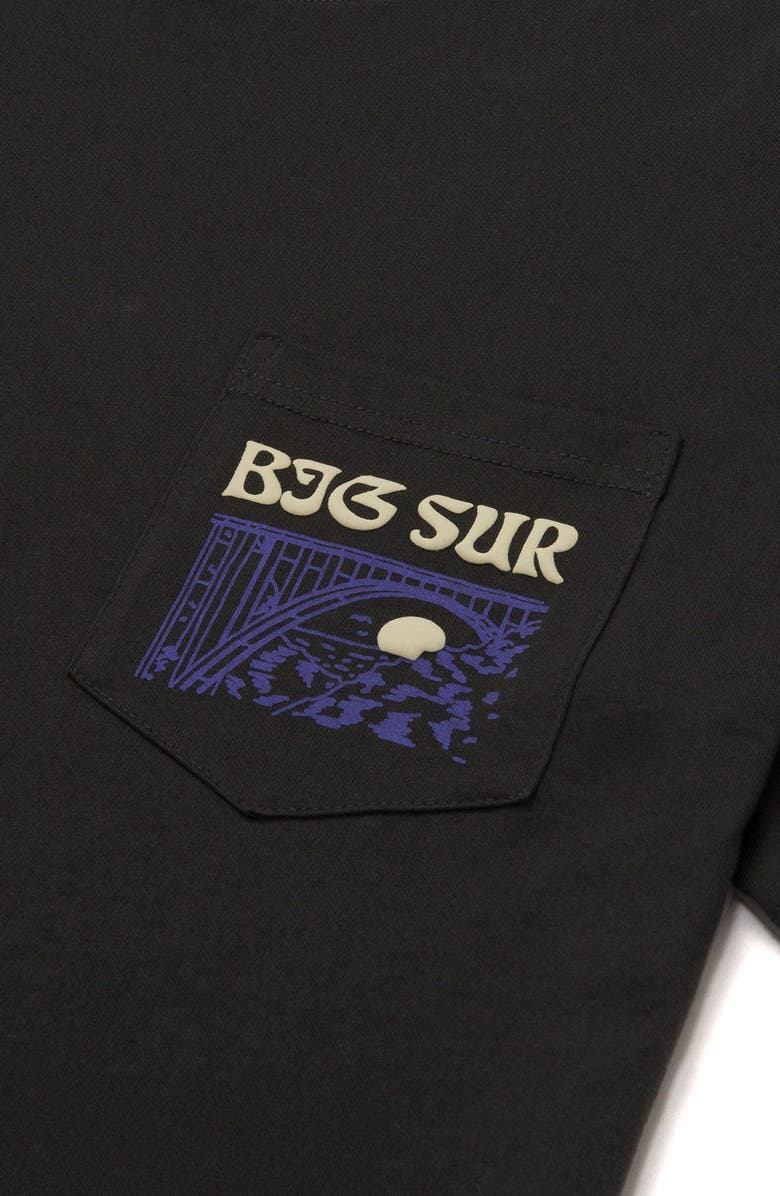Parks Project Big Sur Bridges Puff Print Pocket Tee, Alternate, color, Vintage Black